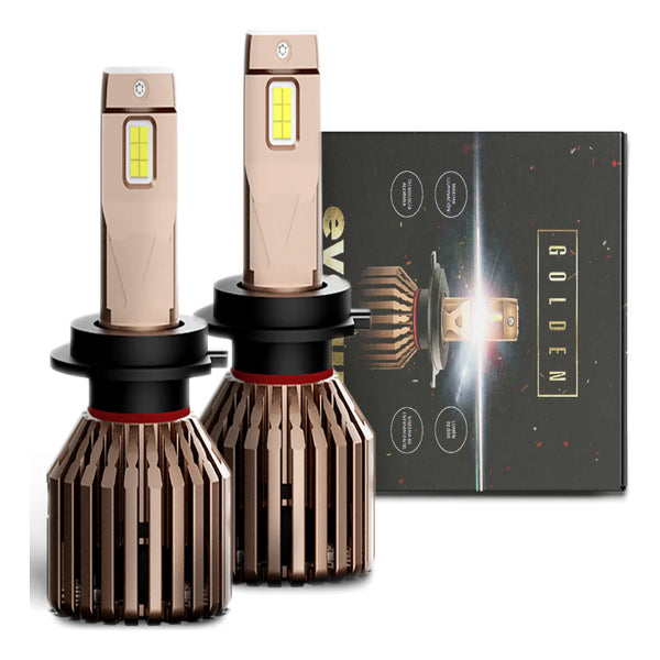 Kit led para vento 2020 medida h7 evolum golden 22 mil lumenes 60 w incluye bases