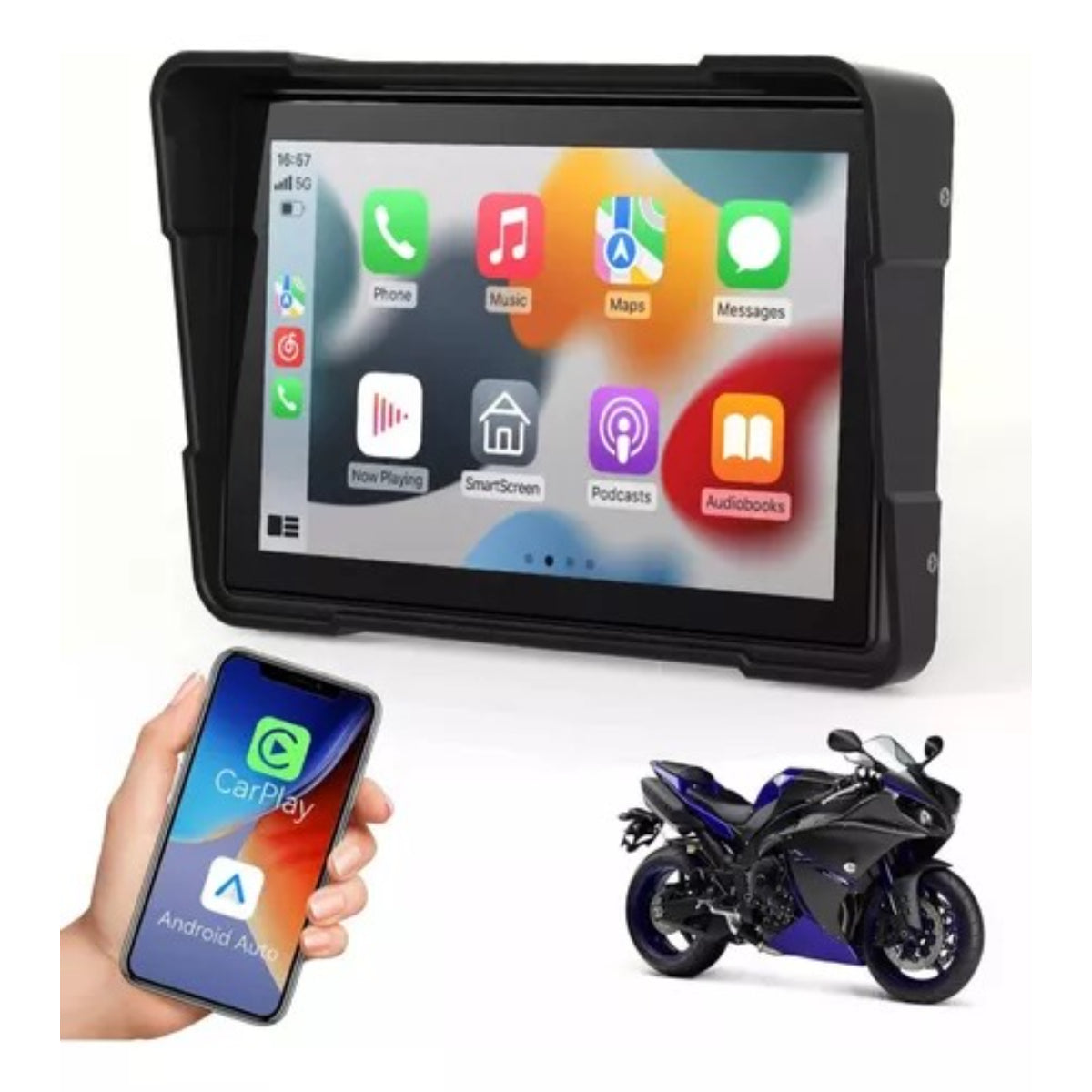 Pantalla Para Motogps Portatil Motoplay 5 In Contra Agua